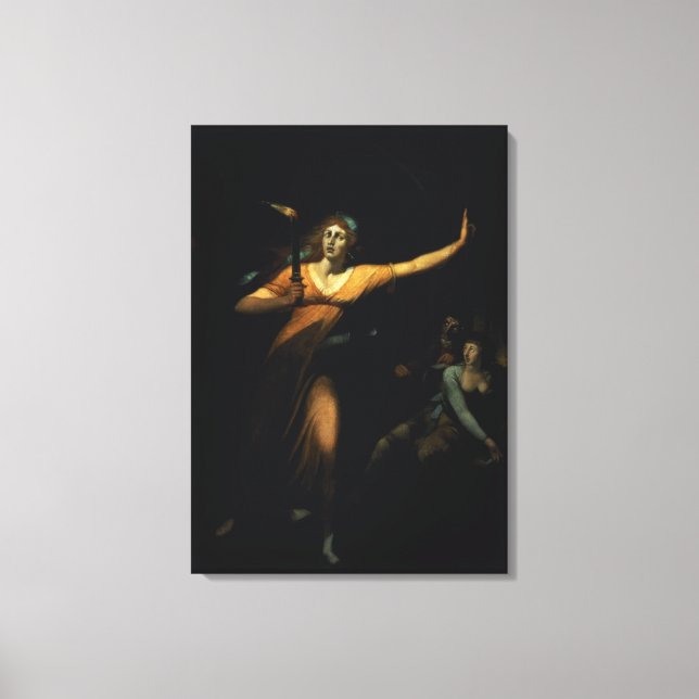 Toile Lady Macbeth Sleepwalk, 1783 (huile sur toile) (Recto)