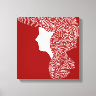 Toile Lady Red