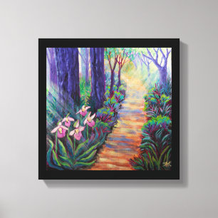 Toile Lady Slippers on the Path
