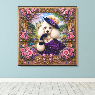 Toile Lady Violet Caniche 