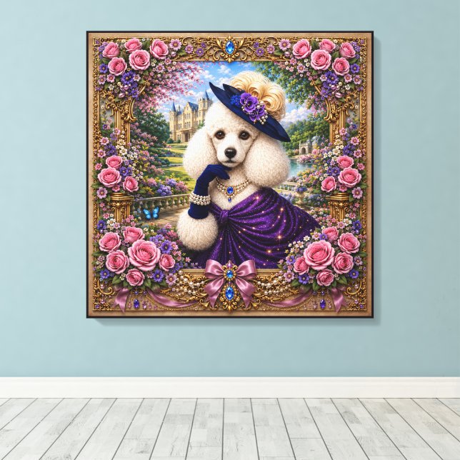 Toile Lady Violet Caniche  (Insitu (Plancher de Bois))