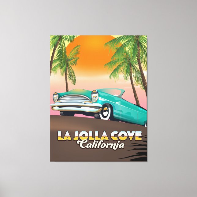 Toile L'affiche de voyage de La Jolla Cove Californie (Recto)
