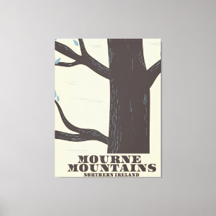 Toile l'affiche de voyage des montagnes de mourne