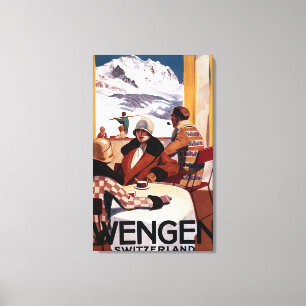 Toile L'affiche promotionnelle de club incliné