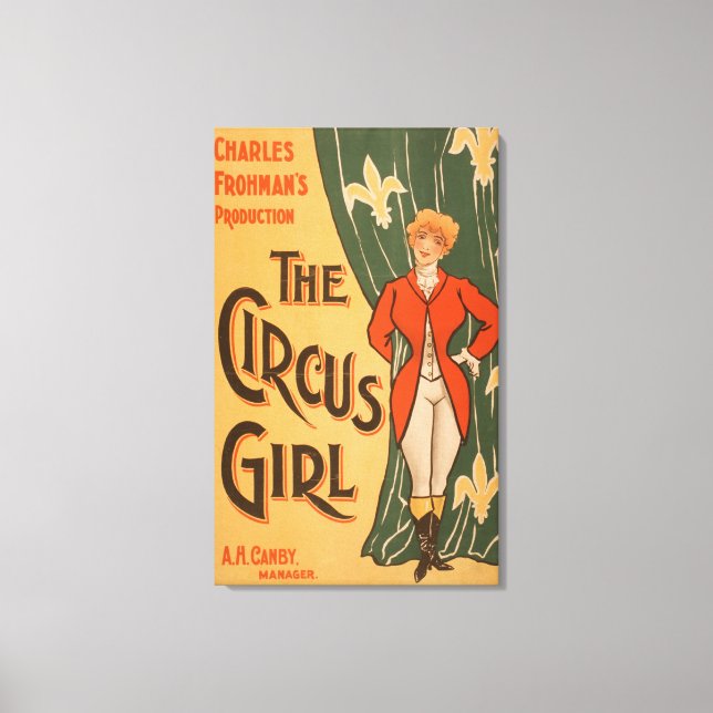 Toile L'affiche théâtrale de la fille de cirque #1 (Recto)