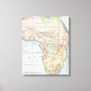 TOILE L'AFRIQUE : CARTE, 1894