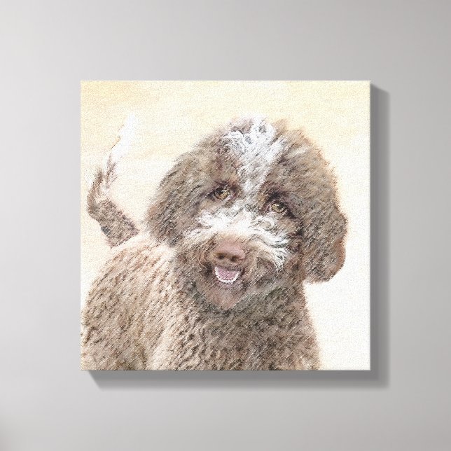 Toile Lagotto Romagnolo Peinture - Cute Original Chien A (Recto)