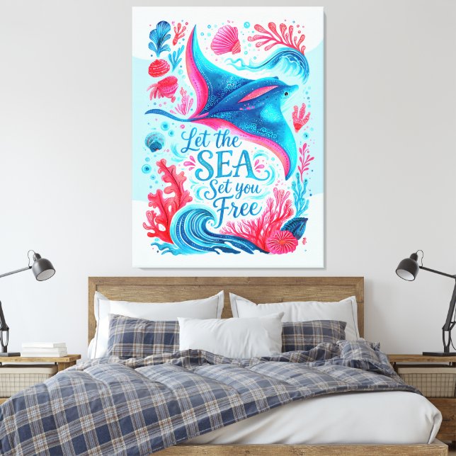 Toile Laissez la mer vous libérer (Insitu(Chambre))