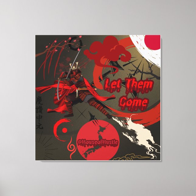 Toile Laissez-Les Venir, Japonais Samurai Warrior (Recto)