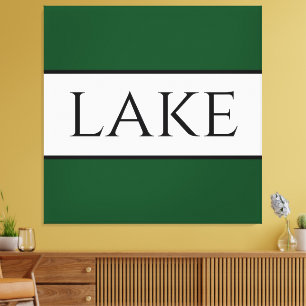 Toile LAKE Sporty Fun Bold Camp Green White Stripes