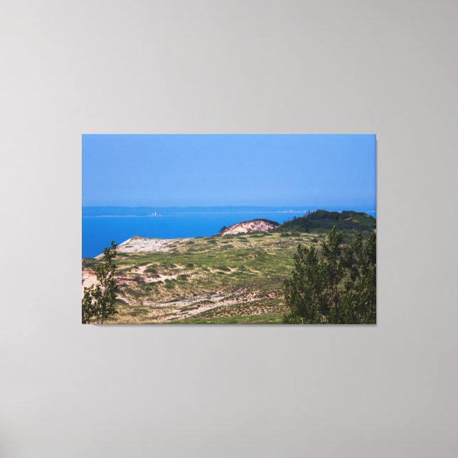 Toile Lakeshore national des dunes d'ours couché, MI (Recto)