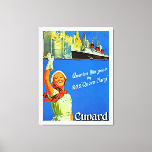Toile L'Amérique cette année par le ~ XL de RMS Queen