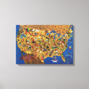 Toile L'Amérique de William Gropper - folklore de bande