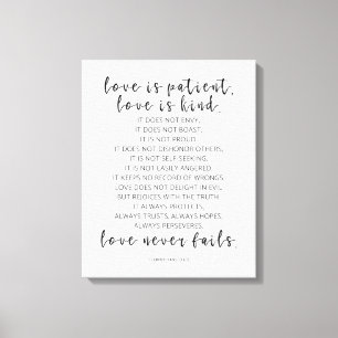Toile L'Amour Est Patient L'Amour Est Type, 1 Corinthien