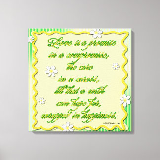 Toile L'amour est une promesse