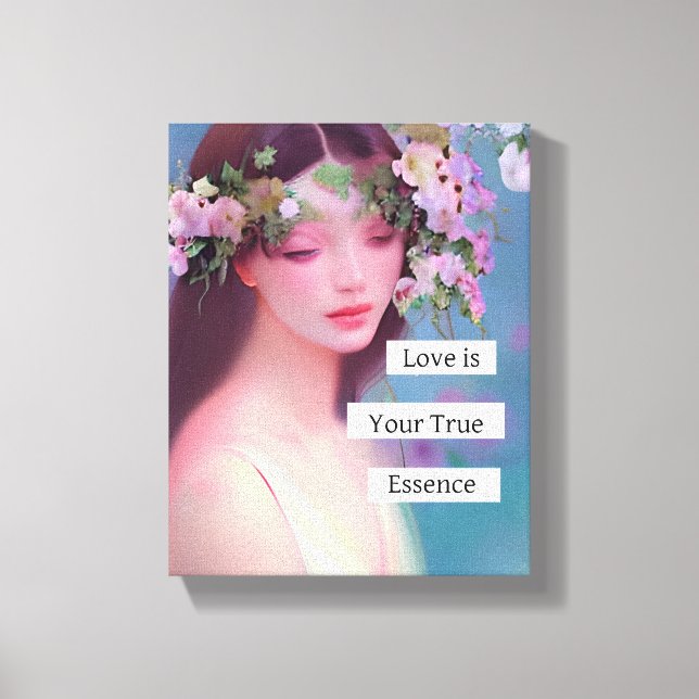 Toile L'amour est votre véritable essence | Fée comme an (Recto)