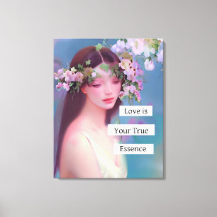 Toile L'amour est votre véritable essence   Fée comme an