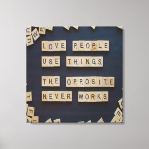 Toile L'Amour Utilise Des Choses, Des Mots Positifs