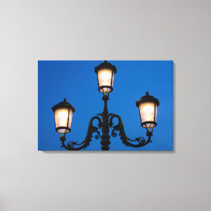 Toile Lampe allumée la nuit, Venise