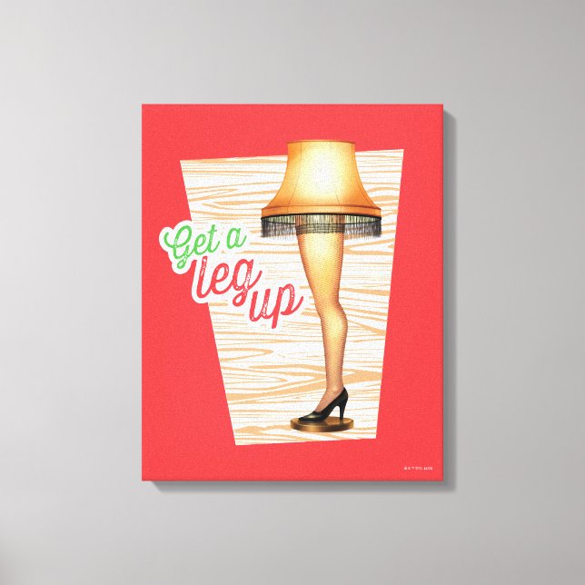 Toile Lampe d'histoire de Noël | Leg Up (Recto)