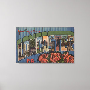 Toile Lancaster, Pennsylvanie - grandes scènes de lettr