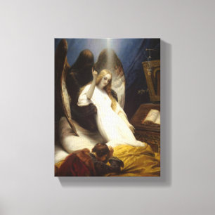 Toile L'ange de la mort (Allant au ciel) (Horace Vernet)
