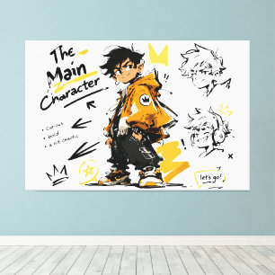 Toile L'Anime de personnage principal Art Cool