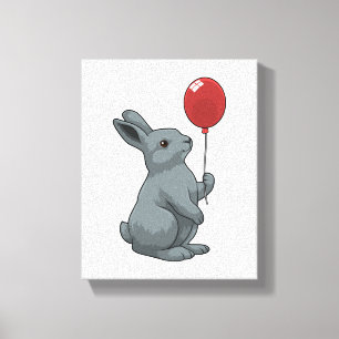 Toile Lapin avec ballon