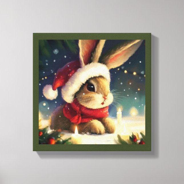 Toile Lapin de Noël 4 (Recto)