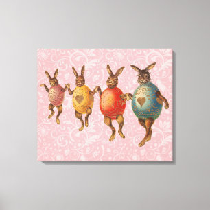 Toile Lapin de Pâques Œufs Dansants