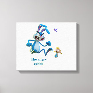 Toile lapin en colère