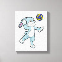 Lapin en sport avec volleyball