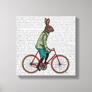Toile Lapin sur le vélo