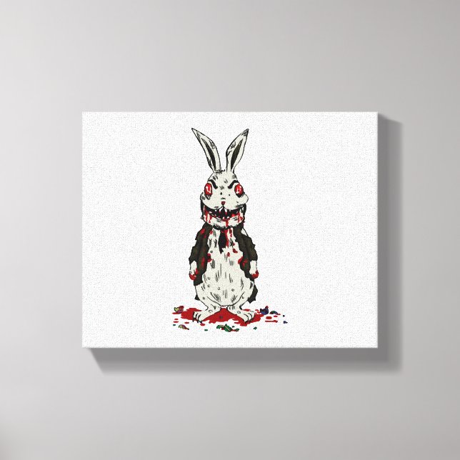 Toile Lapin Zombie de Pâques Halloween Bunny (Recto)