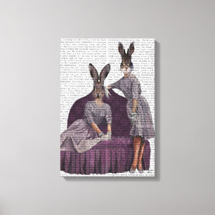 Toile Lapins en pourpre