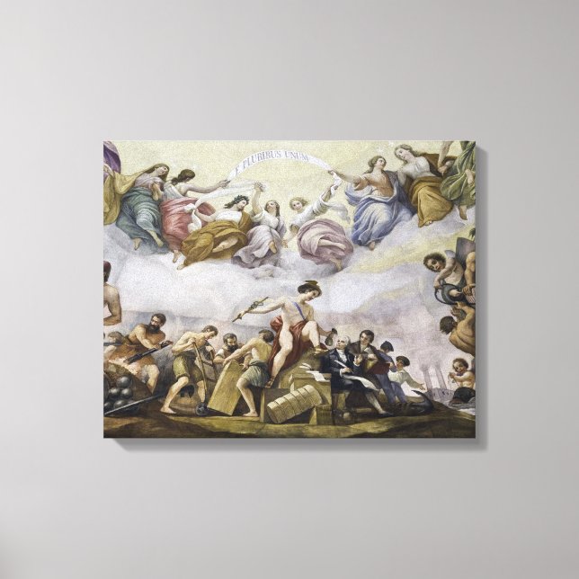 Toile L'apothéose de George Washington - Commerce (Recto)