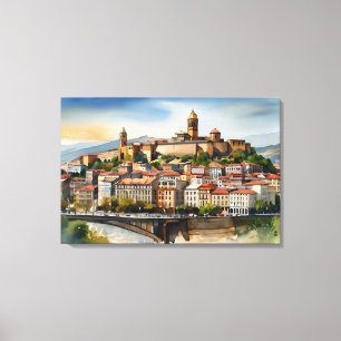 Toile L'aquarelle de Tbilissi