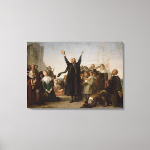 Toile L'arrivée du pèlerin engendre, c.1864 (huile