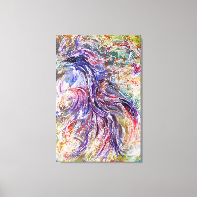 Toile L'art Abstrait des oiseaux phoenix (Recto)