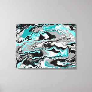Toile L'art Abstrait des peaux de requins
