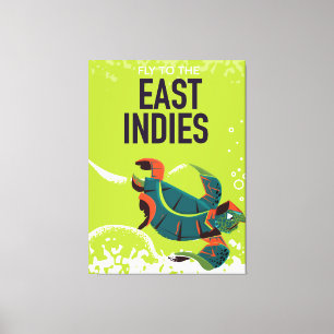 Toile L'art de l'affiche de voyage vintage des Indes ori