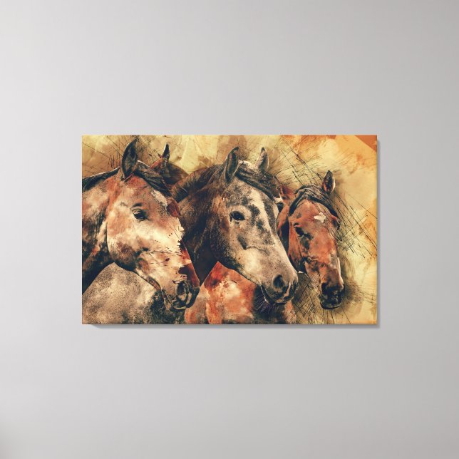 Toile L'art des Chevaux sauvages (Recto)