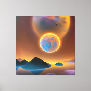 Toile L'art paysagère de la lune