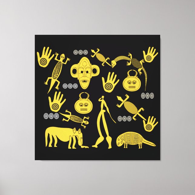 Toile L'art tribal africain Abstrait (Recto)