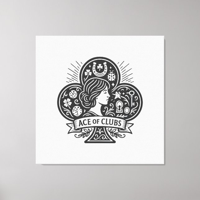 Toile L'As des Clubs — Lady Luck Cameo (Recto)