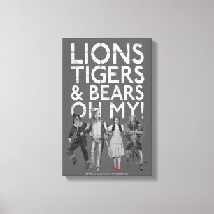 Toile L'Assistant D'Oz™ Lions Tigers & Ours Oh My!