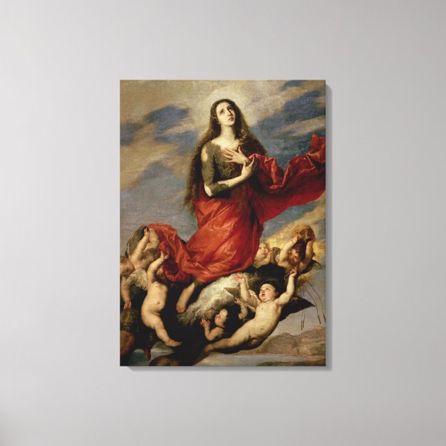 Toile L'Assomption de Marie-Madeleine, 1636 (Recto)