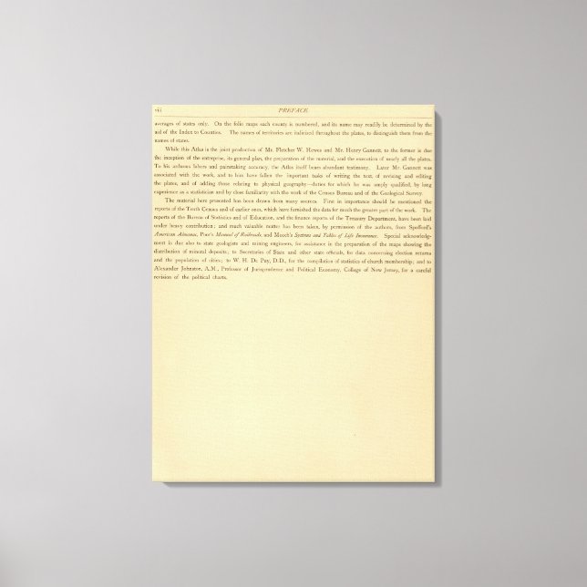 Toile L'atlas statistique de Scribner (Recto)