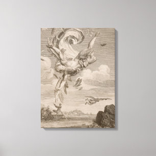 Toile L'automne d'Icare, 1731 (gravure)
