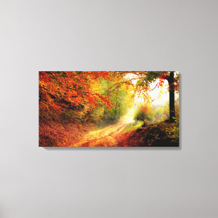 Toile L'automne part sur la voie de campagne